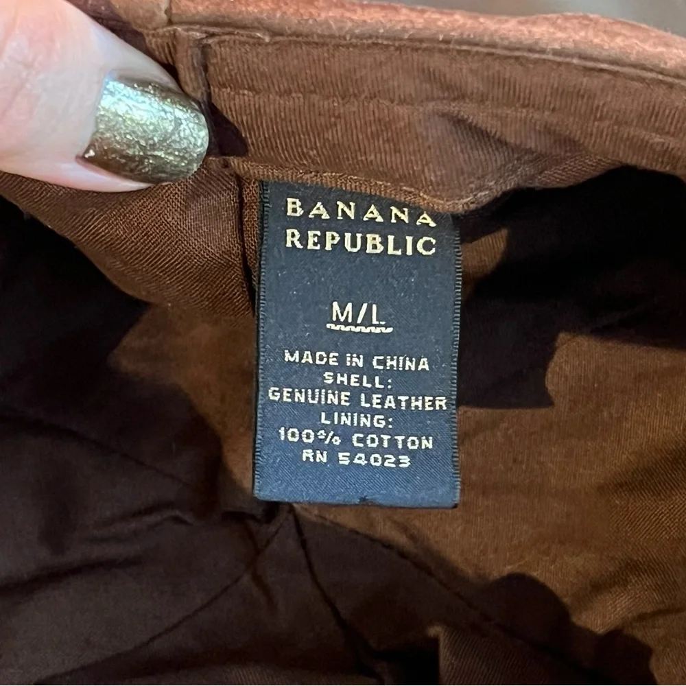 Banana Republic Brown Suede Hat women’s M/L size 22 3/8 - Picture 7 of 10